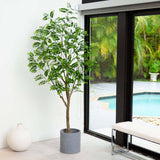 7' Artificial Greco Citrus Tree with Real Touch Leaves-Tree-Parc Decor
