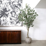 7' Artificial Greco Eucalyptus Tree-Tree-Parc Decor