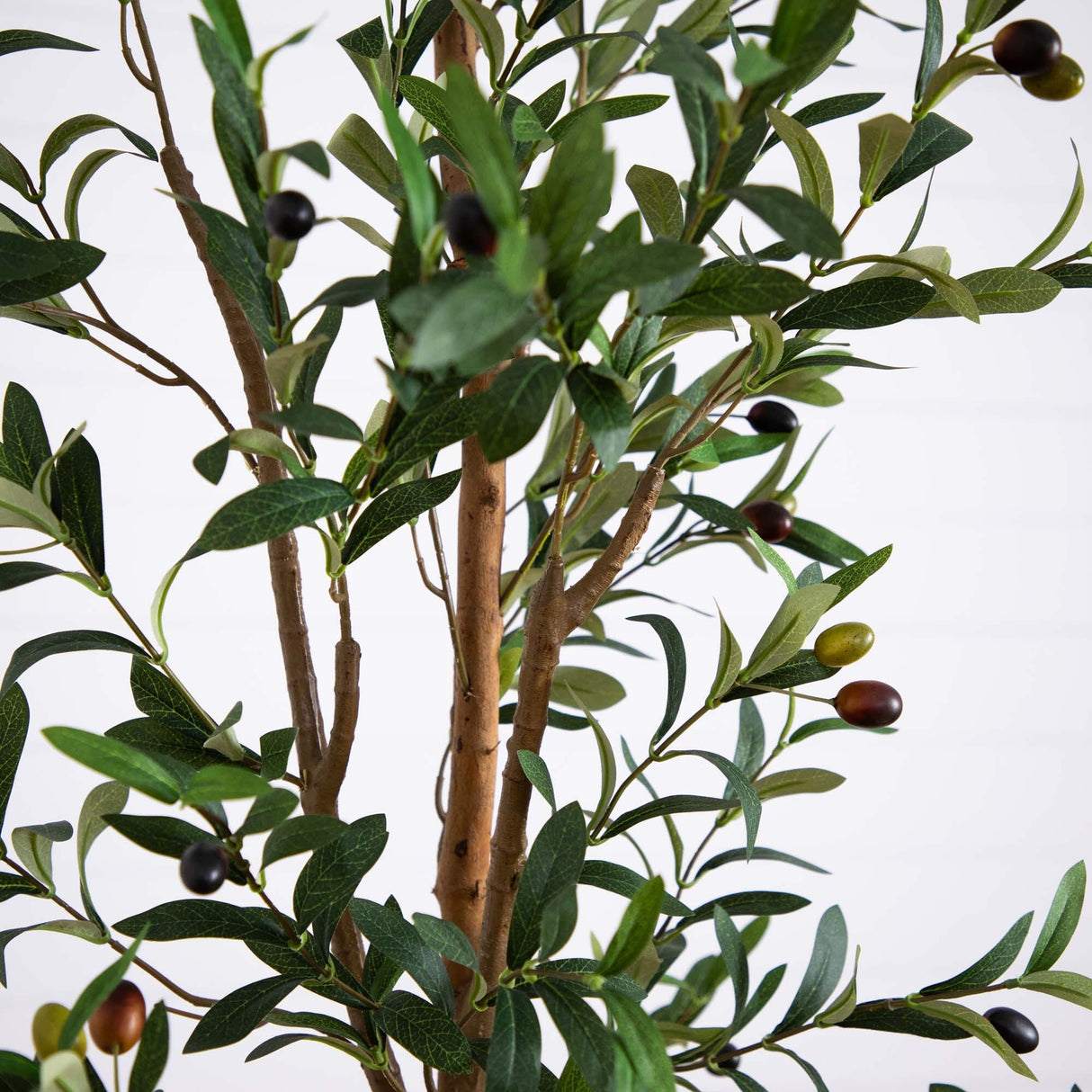 7’ Artificial Olive Tree with Natural Trunk and Handmade Jute Basket-Tree-Parc Decor