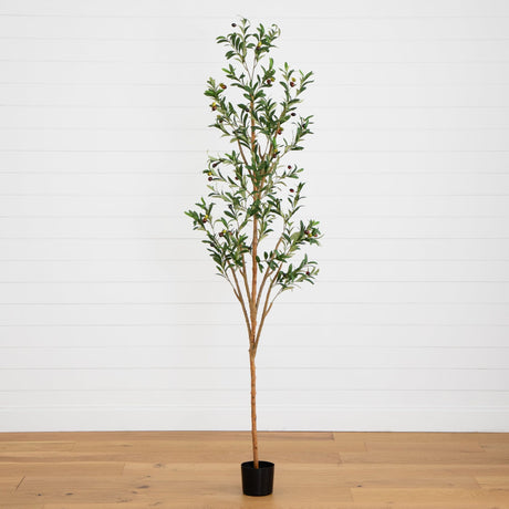 7' Artificial Olive Tree with Natural Trunk-Tree-Parc Decor
