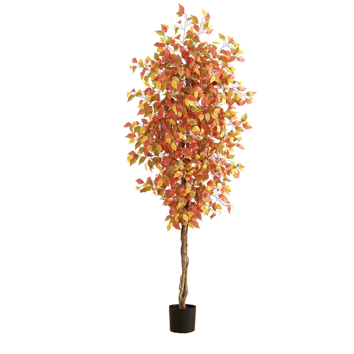 7’ Autumn Ficus Artificial Fall Tree-Tree-Parc Decor