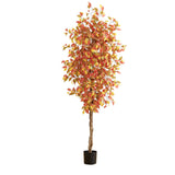 7’ Autumn Ficus Artificial Fall Tree-Tree-Parc Decor