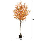 7’ Autumn Maple Artificial Fall Tree-Tree-Parc Decor