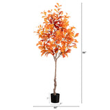 7’ Autumn Oak Artificial Fall Tree-Tree-Parc Decor