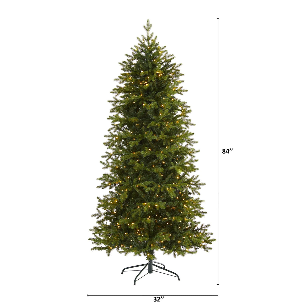 7’ Belgium Fir “Natural Look” Artificial Christmas Tree with 500 Clear LED Lights-Christmas Tree-Parc Decor