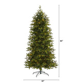 7’ Belgium Fir “Natural Look” Artificial Christmas Tree with 500 Clear LED Lights-Christmas Tree-Parc Decor
