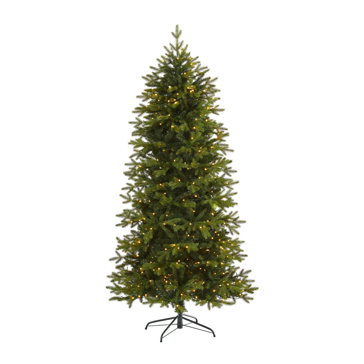 7’ Belgium Fir “Natural Look” Artificial Christmas Tree with 500 Clear LED Lights-Christmas Tree-Parc Decor