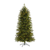 7’ Belgium Fir “Natural Look” Artificial Christmas Tree with 500 Clear LED Lights-Christmas Tree-Parc Decor