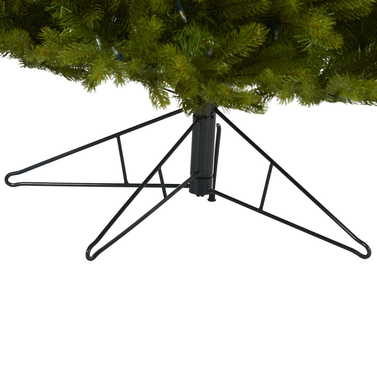 7' Cambridge Spruce Flat Back Artificial Christmas Tree with 500 Warm White (Multifunction) LED Lights and 960 Bendable Branches-Christmas Tree-Parc Decor