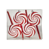 7” Candy Cane Lollipop Holiday Deluxe Christmas Shatterproof Ornament Set of 4-Ornament-Parc Decor