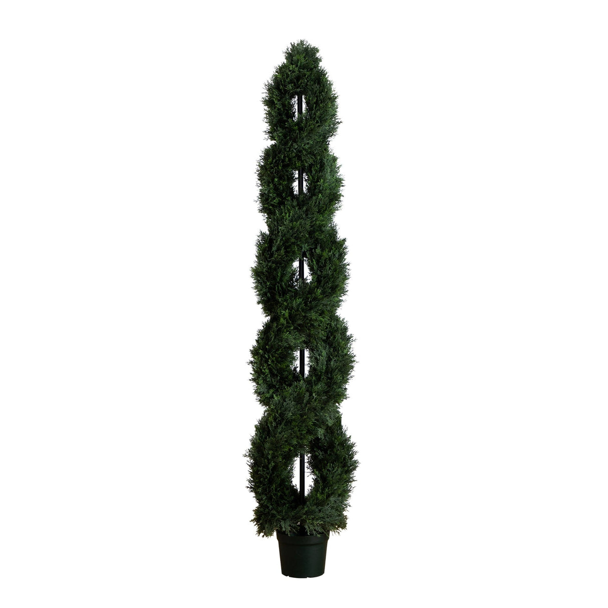 7' Double Pond Cypress Spiral Topiary UV Resistant (Indoor/Outdoor)-Tree-Parc Decor