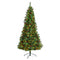 7’ Flat Back Montreal Mountain Artificial Christmas Tree with Pine Cones and Berries-Christmas Tree-Parc Decor