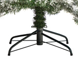 7’ Flocked Austria Fir Christmas Tree with 400 Warm White LED Lights and 1063 Bendable Branches-Christmas Tree-Parc Decor