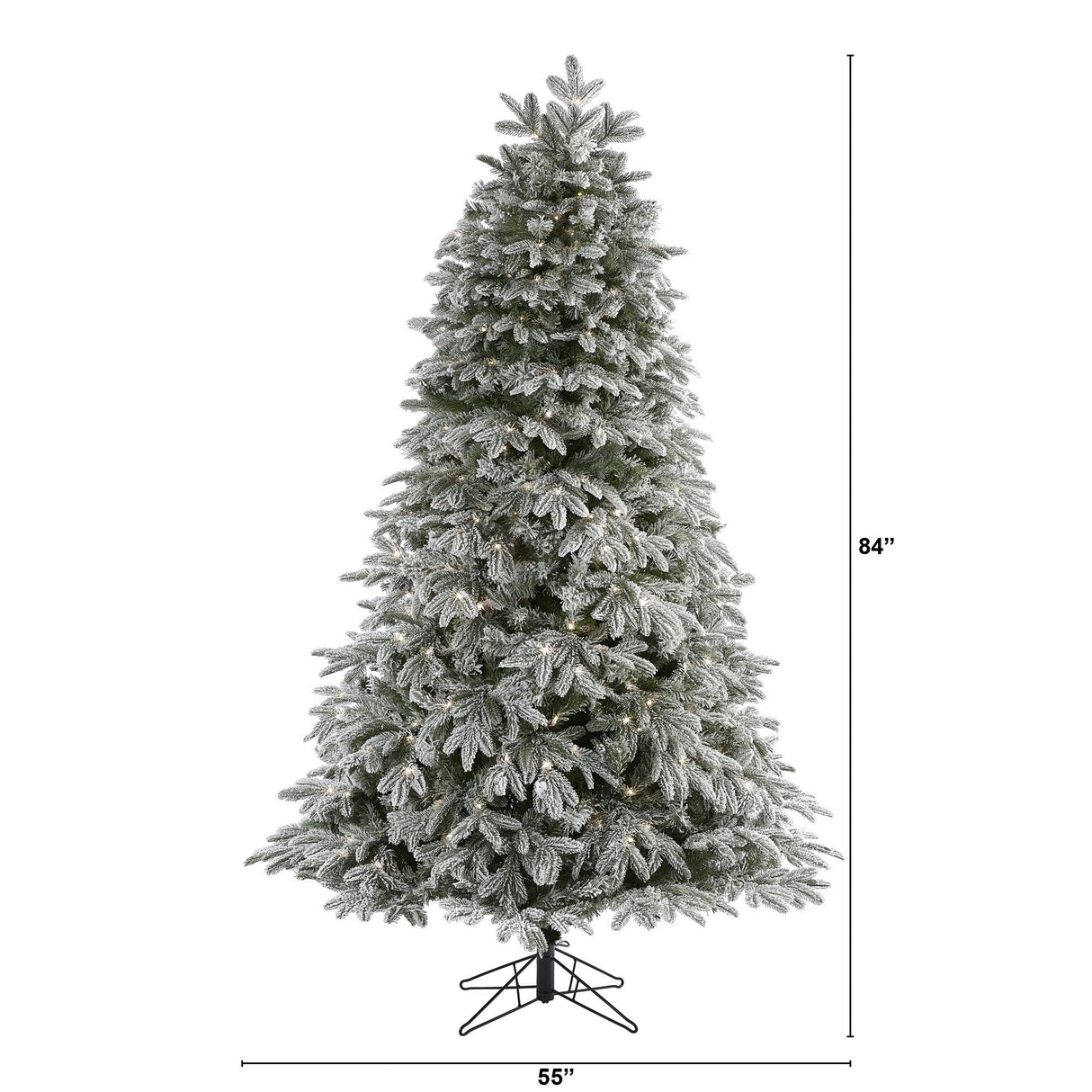 7' Flocked Colorado Mountain Fir Artificial Christmas Tree-Christmas Tree-Parc Decor