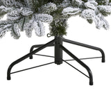 7’ Flocked North Carolina Fir Artificial Christmas Tree with 550 Warm White Lights and 2090 Bendable Branches-Christmas Tree-Parc Decor