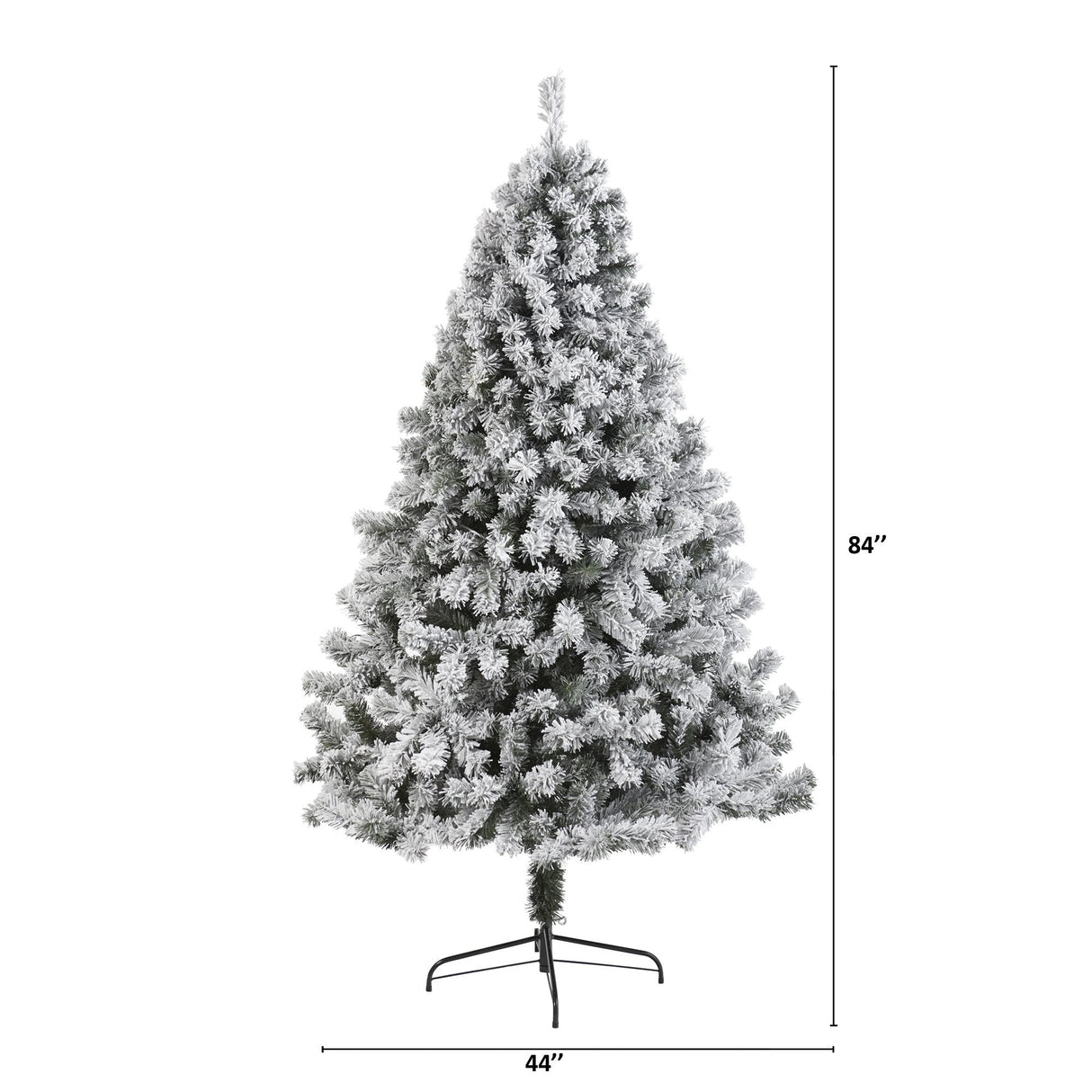 7' Flocked West Virginia Fir Artificial Christmas Tree-Christmas Tree-Parc Decor