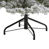 7’ Flocked West Virginia Spruce Artificial Christmas Tree with 400 Clear Lights and 1468 Bendable Branches-Christmas Tree-Parc Decor