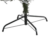 7' Flocked White River Mountain Pine Artificial Christmas Tree with Pinecones and 350 LED Lights-Christmas Tree-Parc Decor