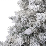 7' Flocked White River Mountain Pine Artificial Christmas Tree with Pinecones-Christmas Tree-Parc Decor