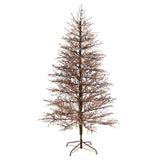 7' Frosted Berry Twig Christmas Tree with 450 Multicolored Gum Ball LED Lights and 1192 Bendable Branches-Christmas Tree-Parc Decor