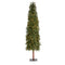 7’ Grand Alpine Artificial Christmas Tree with 400 Clear Lights and 950 Bendable Branches on Natural Trunk-Christmas Tree-Parc Decor