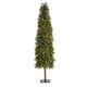 7’ Grand Alpine Artificial Christmas Tree with 400 Clear Lights and 950 Bendable Branches on Natural Trunk-Christmas Tree-Parc Decor