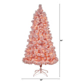 7' Holiday Pink Cashmere Christmas Tree with 300 lights and 599 Bendable Branches-Christmas Tree-Parc Decor