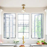 7 Inch Walker 1-Light Semi-Flush Mount Ceiling Light