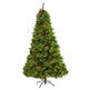 7’ Montana Mixed Pine Artificial Christmas Tree with Pine Cones, Berries and 500 Clear LED Lights-Christmas Tree-Parc Decor
