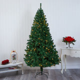 7' Northern Tip Pine Artificial Christmas Tree with 350 Clear LED Lights-Christmas Tree-Parc Decor
