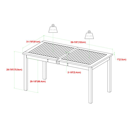 7-Piece Patio Dining Table Set