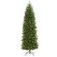 7’ Slim Green Mountain Pine Artificial Christmas Tree with 300 Clear LED Lights-Christmas Tree-Parc Decor