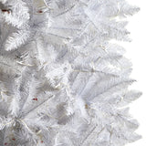 7’ Slim White Artificial Christmas Tree with 300 Warm White LED Lights and 955 Bendable Branches-Christmas Tree-Parc Decor