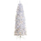 7’ Slim White Artificial Christmas Tree with 300 Warm White LED Lights and 955 Bendable Branches-Christmas Tree-Parc Decor