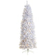 7’ Slim White Artificial Christmas Tree with 300 Warm White LED Lights and 955 Bendable Branches-Christmas Tree-Parc Decor