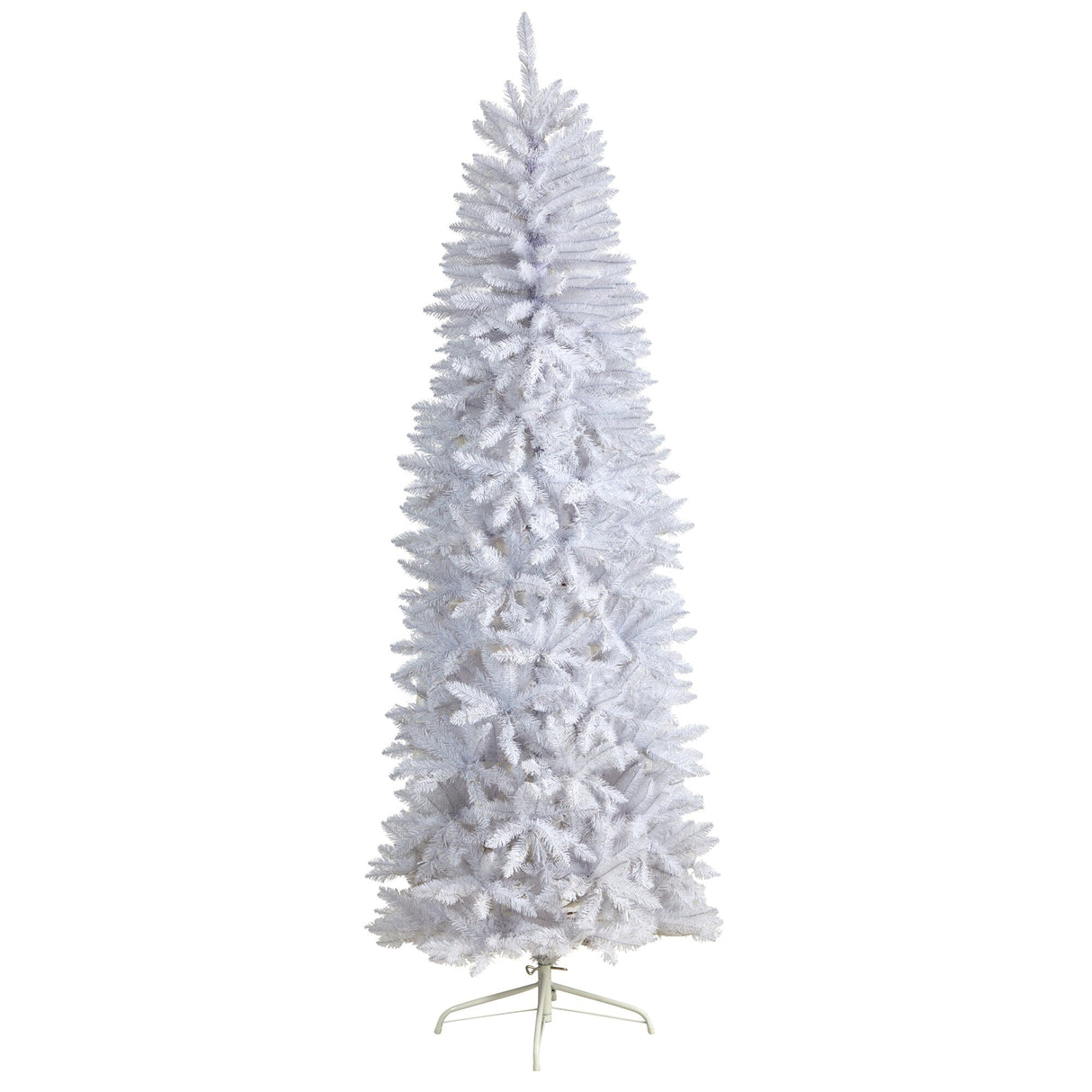 7’ Slim White Artificial Christmas Tree with 995 Bendable Branches-Christmas Tree-Parc Decor