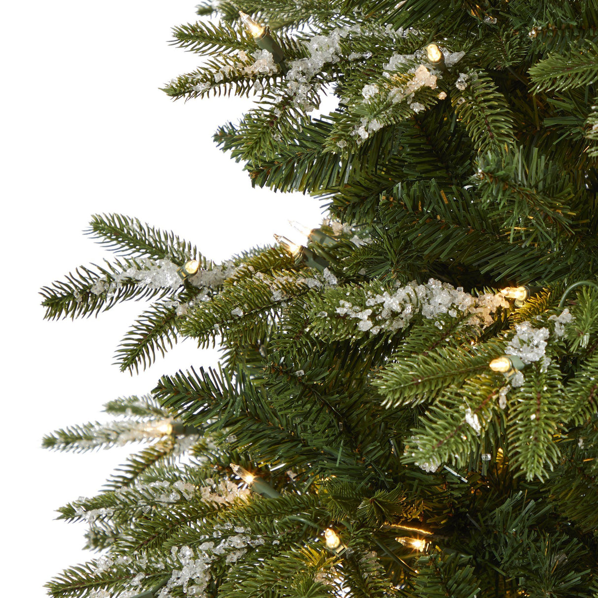 7’ Snowed Grand Teton Artificial Christmas Tree with 500 Clear Lights and 1050 Bendable Branches-Christmas Tree-Parc Decor