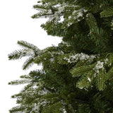 7’ Snowed Grand Teton Artificial Christmas Tree with 500 Clear Lights and 1050 Bendable Branches-Christmas Tree-Parc Decor