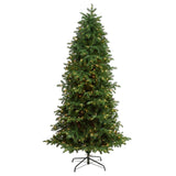 7’ South Carolina Fir Artificial Christmas Tree with 550 Clear LED Lights and 2078 Bendable Branches-Christmas Tree-Parc Decor