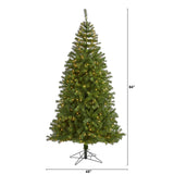7' Springfield Artificial Christmas Tree with 400 Warm Clear Lights and 916 Bendable Branches-Christmas Tree-Parc Decor