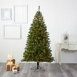 7' Springfield Artificial Christmas Tree with 400 Warm Clear Lights and 916 Bendable Branches-Christmas Tree-Parc Decor