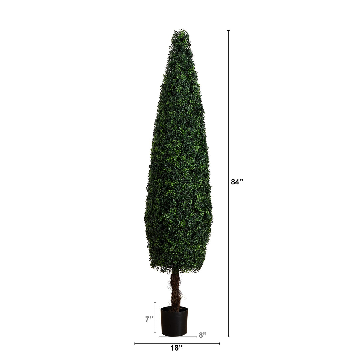 7’ UV Resistant Artificial Boxwood Topiary Cone Tree (Indoor/Outdoor)-Tree-Parc Decor