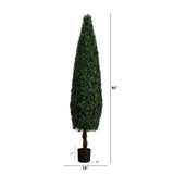 7’ UV Resistant Artificial Boxwood Topiary Cone Tree (Indoor/Outdoor)-Tree-Parc Decor