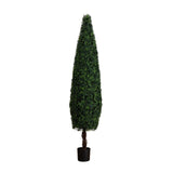 7’ UV Resistant Artificial Boxwood Topiary Cone Tree (Indoor/Outdoor)-Tree-Parc Decor
