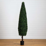 7’ UV Resistant Artificial Boxwood Topiary Cone Tree (Indoor/Outdoor)-Tree-Parc Decor