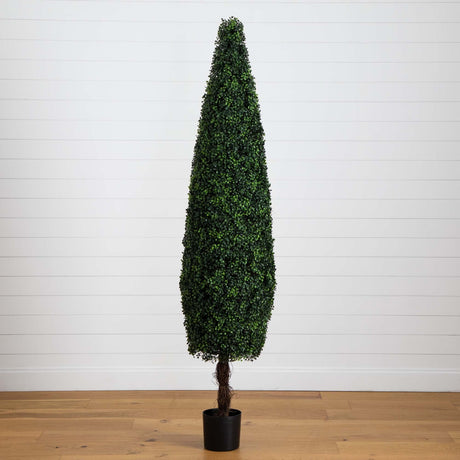 7’ UV Resistant Artificial Boxwood Topiary Cone Tree (Indoor/Outdoor)-Tree-Parc Decor