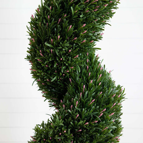 7' UV Resistant Artificial Rosemary Spiral Topiary Tree (Indoor/Outdoor)-Tree-Parc Decor