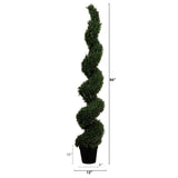 7' UV Resistant Artificial Rosemary Spiral Topiary Tree (Indoor/Outdoor)-Tree-Parc Decor