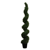 7' UV Resistant Artificial Rosemary Spiral Topiary Tree (Indoor/Outdoor)-Tree-Parc Decor