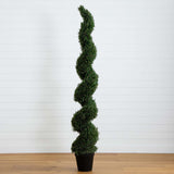 7' UV Resistant Artificial Rosemary Spiral Topiary Tree (Indoor/Outdoor)-Tree-Parc Decor